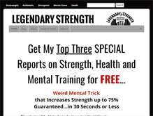 Tablet Screenshot of legendarystrength.com